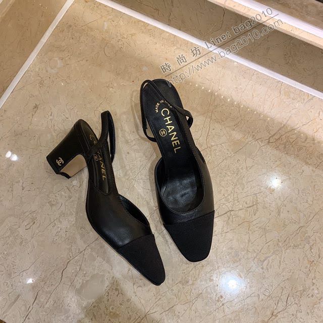 Chanel女鞋 香奈兒時尚經典涼鞋 Chanel中跟涼鞋  naq1086